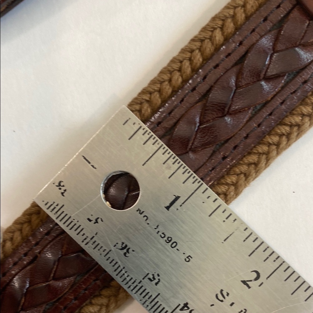 FINALE Brown Braid Leather Belt Made in Italy - Picture 9 of 14